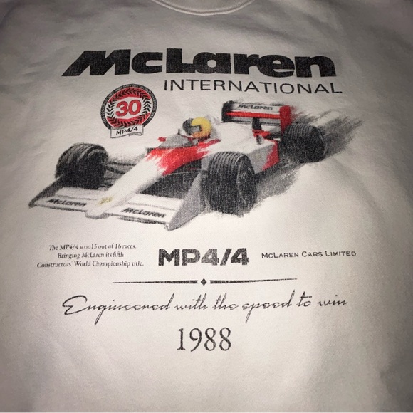 Abercrombie & Fitch MCLAREN Formula 1 Team Sweatshirt Crewneck Oversized Small - Picture 4 of 10